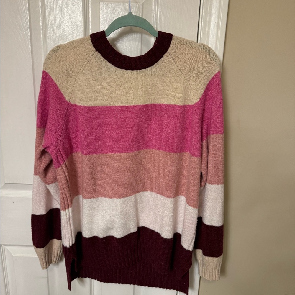 Pink striped Sweater, size XL